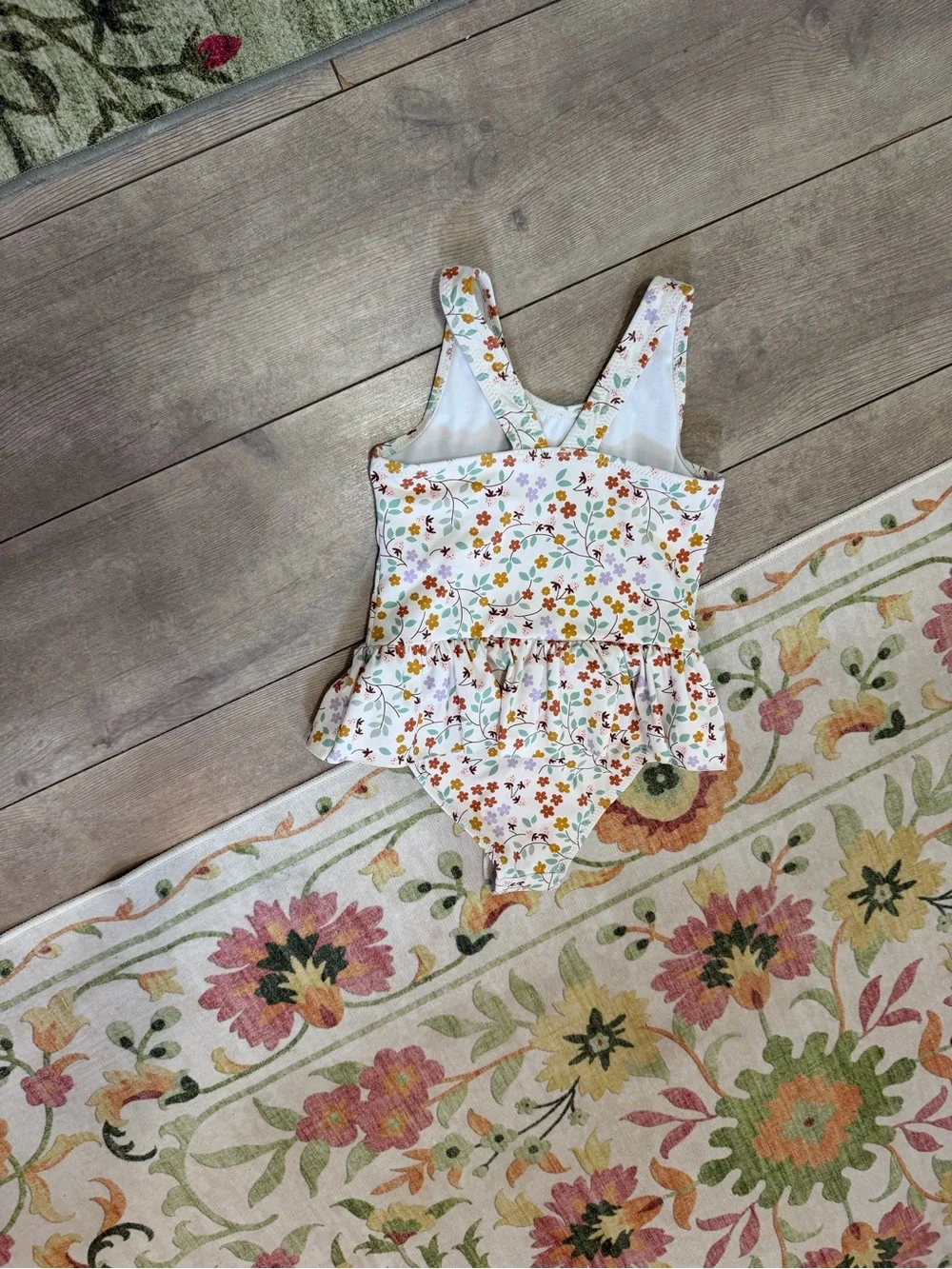 Modern Moments by Gerber Toddler Girl Swimsuit 4T Boho Floral Ruffle One-Piece